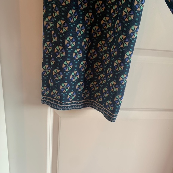 BCBG MaxAzria Adonia Canvas Printed Blouse & Wide Leg Pant Medium Beach Coastal - Picture 9 of 12